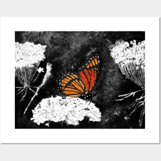 Viceroy Butterfly in Selective Color from Watercolor Batik Posters and Art